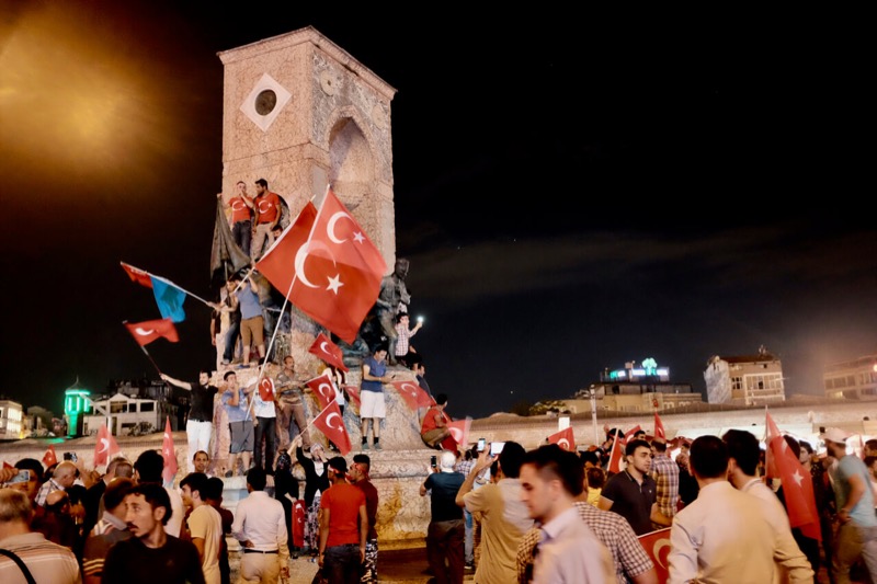 Taksim Place after the coup, Istanbul, Turkey